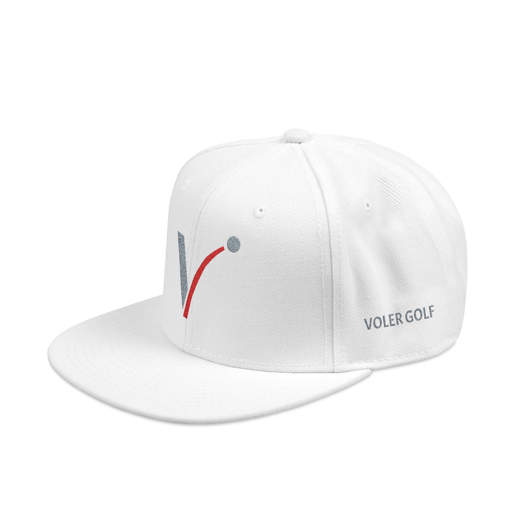 Golf Snapback Hat — Embroidered Golf Ball Trajectory Logo