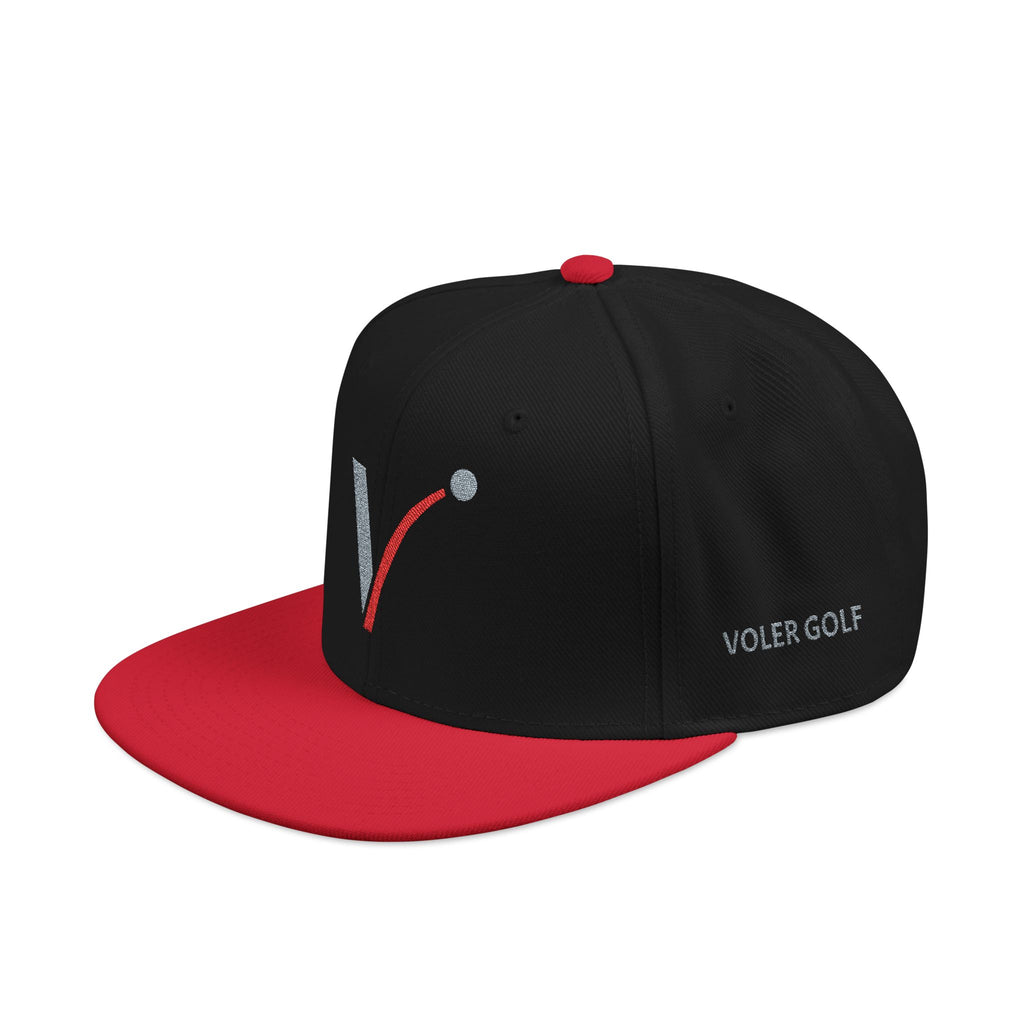 Golf Snapback Hat — Embroidered Golf Ball Trajectory Logo