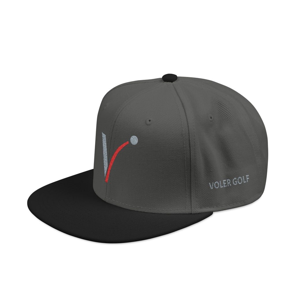 Golf Snapback Hat — Embroidered Golf Ball Trajectory Logo